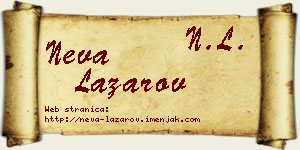 Neva Lazarov vizit kartica